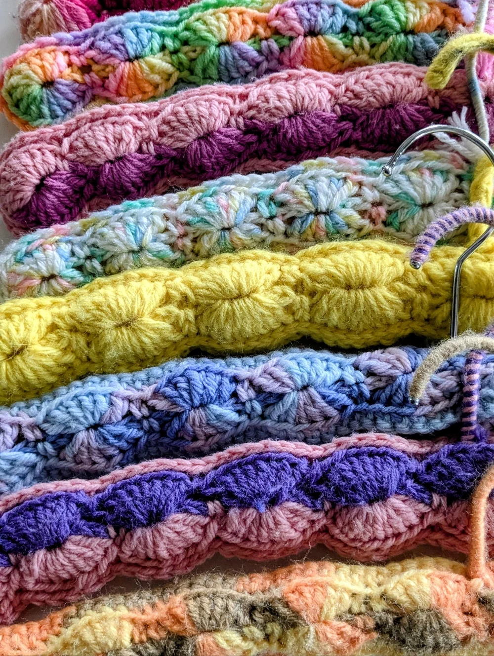 ✨ Rare Vintage Hand-Crocheted Hanger Set - Set of 12 ✨